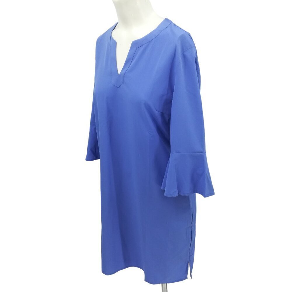 Coolibar Sun Protection UPF 50+ Blue Dress Coverup Size S Bell Sleeve Shift - Picture 6 of 15